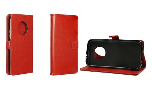 caseroxx Handy Hülle Tasche kompatibel mit Gigaset GX6 / GX6 Pro Bookstyle-Case Wallet Case in rot von caseroxx