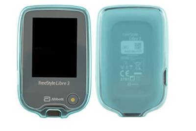 caseroxx Hülle kompatibel mit Freestyle Libre 3 [Blutzuckermessgerät Protective Case Tasche in hellblau] von caseroxx