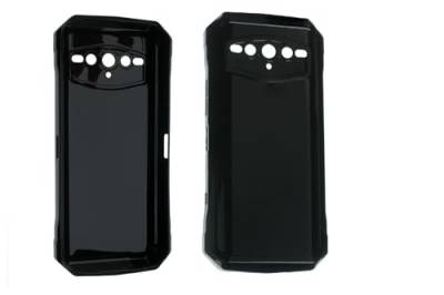 caseroxx Schutz-Hülle TPU-Hülle kompatibel mit Doogee V30, Gummi Handy Tasche schwarz von caseroxx