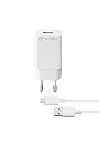 Cellularline | Netzladegerät | Charger Kit 10W - Micro USB - Gewidmet Samsung - Schnelles Akkuladegerät mit Micro-USB-Kabel 1 Mt. für Samsung-Geräte von cellularline