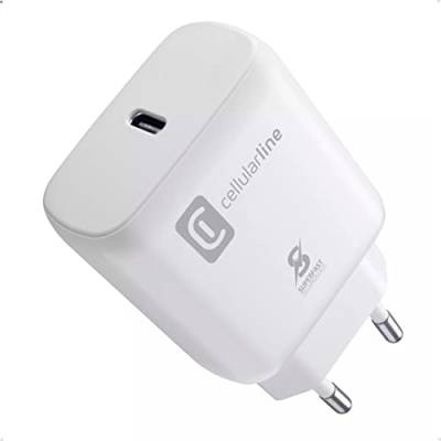 Cellularline | Netzwerk-Ladegerät | Super Fast Charge PD 25W - Lädt kompatible Samsung-Geräte mit USB-C-Anschluss mit maximaler Geschwindigkeit. von cellularline