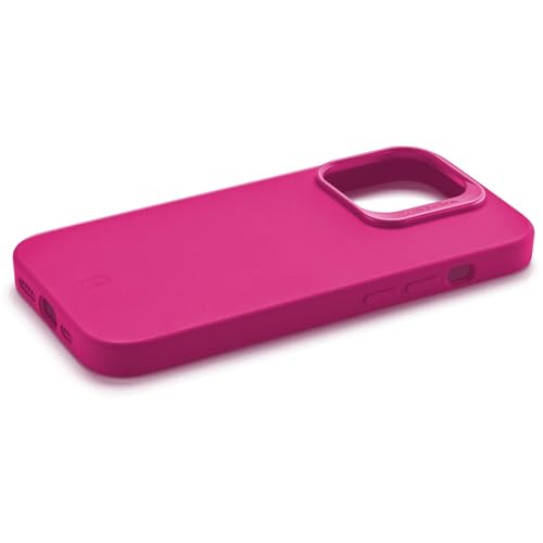 cellularline - Sensation+ für iPhone 15 Pro Max - Weiche Silikon-Schutzhülle ohne Grip-Effekt - Geschützte Kanten, Tasten, Kamera und Anschlüsse - Rosa von cellularline