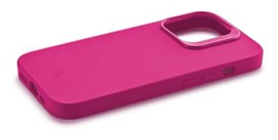 cellularline - Sensation+ für iPhone 15 - Weiche Silikon-Schutzhülle ohne Grip-Effekt - Geschützte Kanten, Tasten, Kamera und Anschlüsse - Rosa von cellularline