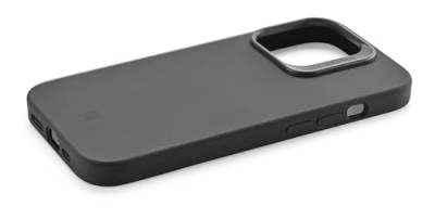 cellularline - Sensation+ für iPhone 15 - Weiche Silikon-Schutzhülle ohne Grip-Effekt - Geschützte Kanten, Tasten, Kamera und Anschlüsse - Schwarz von cellularline