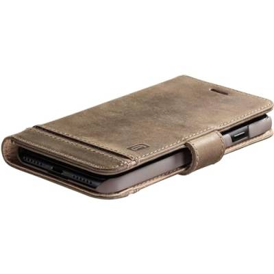 cellularline - Supreme - iPhone 12 Mini - Smartphone-Tasche mit Taschen aus echtem Leder - Braun von cellularline