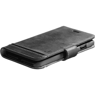 cellularline - Supreme - iPhone 13 Pro Max - Smartphone-Tasche mit Taschen aus echtem Leder - Schwarz von cellularline