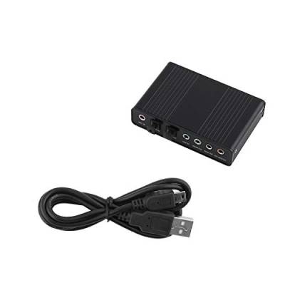 USB-Audio-Soundkarte, 6-Kanal-Soundkarte USB 2.0 Externer Digitaler Optischer SPDIF-Audioausgangsadapter Zum Aktualisieren von PC- oder Laptop-Audio von ciciglow