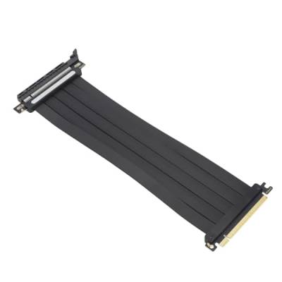 ciciglow PCIe 4.0 X16 GPU-Riser-Kabel, 180-Grad-Anschluss. PCIe-Extender Unterstützt Bis zu 64 GB Hochgeschwindigkeits-Erweiterungsport-Adapter, EMI-geschirmt (250mm) von ciciglow