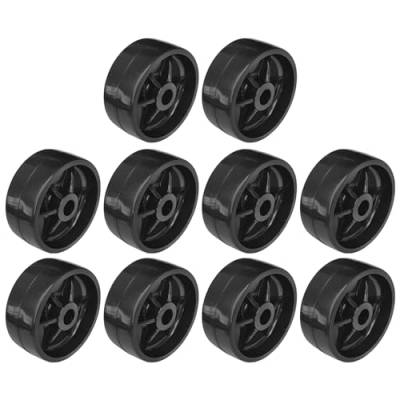 cyclingcolors 10x Kunststoff-Rollen 38mm Schwarz Laufrolle Führungsrolle Möbel Bett Schiebetür Tür Schublade Schrank von cyclingcolors