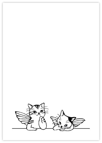DIN A4 Briefpapier mit Katzen - Papier Katze - 20 Blatt - Motiv Nr. 004 | 80g/m² von deLuxeTuning.de