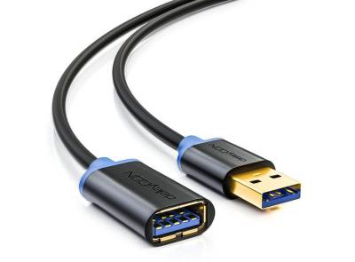 deleyCON deleyCON 3,0m USB3.0 Verlängerungskabel 5Gbit USB A-Stecker zu USB-Kabel von deleyCON