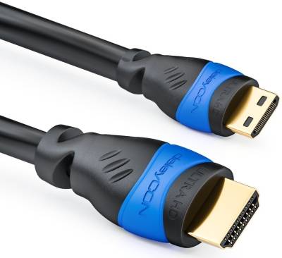 deleyCON deleyCON 5m mini HDMI Kabel - 2.0 / 1.4a kompatibel - High Speed mit HDMI-Kabel von deleyCON