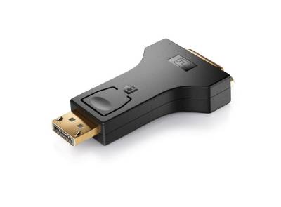 deleyCON deleyCON Displayport zu DVI Adapter 4K UHD 2160p DP-Stecker zu Video-Kabel von deleyCON