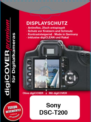 Digicover Premium Schutzfolie für Bildschirmschutz für Sony DSC-T200 von digiCOVER