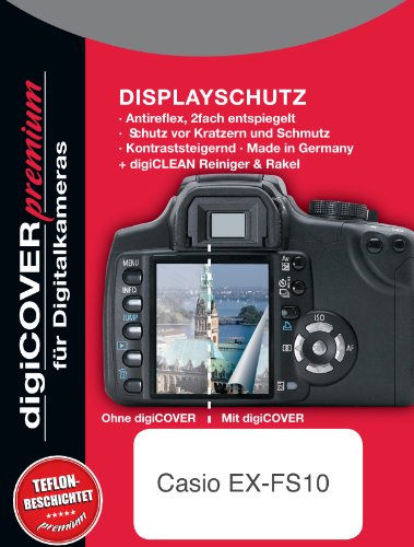 Digicover Premium Schutzfolie für Casio EX-FS10 von digiCOVER