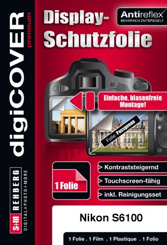 digiCOVER Premium Nikon Coolpix S6100 passgenaue antireflex Schutzfolie von digiCOVER