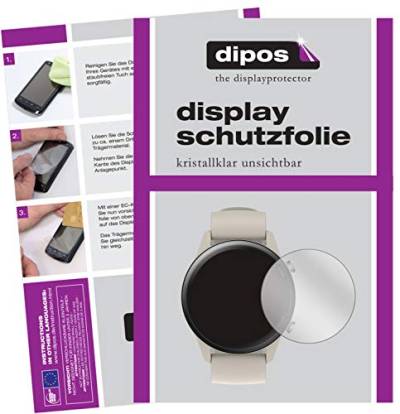 dipos I 2X Schutzfolie klar kompatibel mit Xiaomi Mi Watch Folie Displayschutzfolie (bewusst Kleiner als das Glas, da Dieses gewölbt ist) von dipos