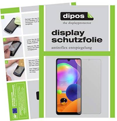 dipos I 5X Schutzfolie matt kompatibel mit Samsung Galaxy A31 Displayschutz-Folie (Kleiner als das Glas, da Dieses gewölbt ist) von dipos