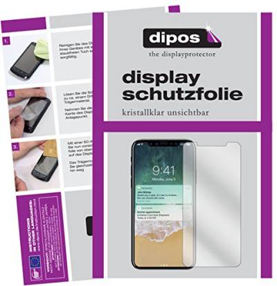 dipos I 6X Schutzfolie klar kompatibel mit Apple iPhone X Folie Displayschutzfolie von dipos