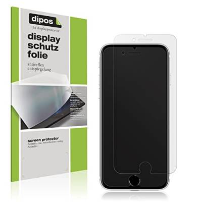 dipos I 6x Schutzfolie matt kompatibel mit Apple iPhone SE 3.Gen (2022) Folie Displayschutzfolie (bewusst kleiner als das Glas, da dieses gewölbt ist) von dipos