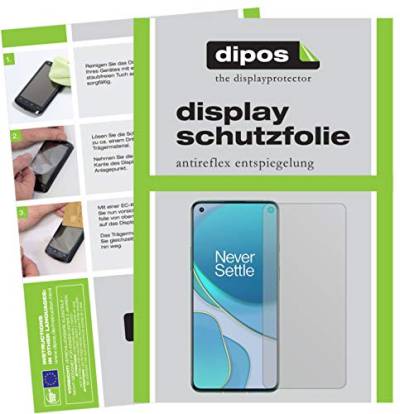 dipos I 6X Schutzfolie matt kompatibel mit OnePlus 8T Folie Displayschutzfolie (bewusst Kleiner als das Glas, da Dieses gewölbt ist) von dipos