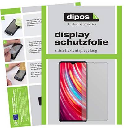 dipos I Schutzfolie matt kompatibel mit Xiaomi Redmi Note 8 Pro Folie Displayschutzfolie (bewusst kleiner als das Glas, da dieses gewölbt ist) von dipos