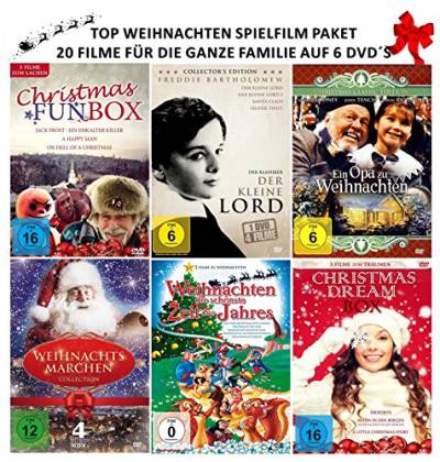 Top Weihnachten Spielfilm Paket ( 20 Filme Set - 6 DVDs ) von diverse