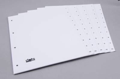 dots Register Karton-Reg,1-10,10-tlg,vf,weiß weiß von dots