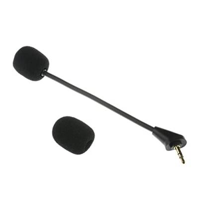 eMagTech Mikrofon Ersatz Kompatibel mit HyperX Cloud Alpha Gaming Kopfhörer Mikrofon Ersatz mit Schwamm Abdeckung Ersatz Zubehör für Kopfhörer 3.5mm von eMagTech