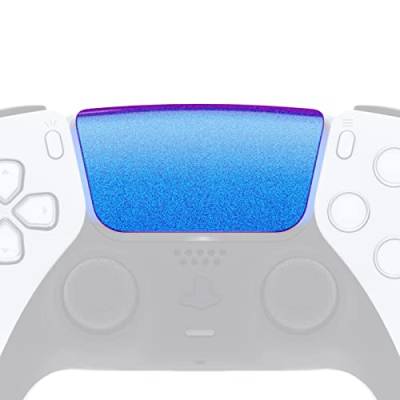 eXtremeRate Ersatz Touchpad Shell für ps5 Controller BDM-010/020, Custom Touch Pad Cover Touchpad-Halter Touchpad Knopf Set Ersatzteil für ps5 Controller -Lila Blau von eXtremeRate