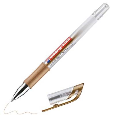 edding 2185 Gelroller - kupfer - 1 Stift - 0,7 mm - Gelstifte zum Schreiben, Malen, Mandala, Bulletjournal - Gelschreiber, Gelmalstifte von edding