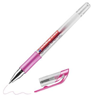 edding 2185 Gelroller - pink-metallic - 1 Stift - 0,7 mm - Gelstifte zum Schreiben, Malen, Mandala, Bulletjournal - Gelschreiber, Gelmalstifte von edding
