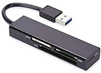 ednet Multi-Kartenleser, USB 3.0, 4-port, Unterstützt MS, SD, T-flash, CF Format schwarz von ednet