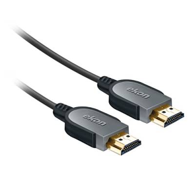 Ekon HDMI Ethernet 2.1 Stecker Stecker 1,8 Meter 8K Ultra HD 3D Auflösungen Gold Anti-Knick-Stecker für TV, Projektoren, Laptop, PC, MacBook, Playstation, Nintendo Switch von ekon