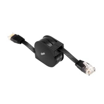 ekon einziehbares Netzwerkkabel, LAN-Kabel, Kategorie 5, 1 m, RJ45-Stecker, Ethernet, für PC, Tischtelefon, Laptop, Modem, MacBook von ekon