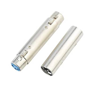 euroharry 1 Paar XLR Stecker auf XLR Stecker & Buchse zu Buchse Mann zu Mann weiblich zu weiblich 3Pin Extend Adapter für Audio mikrofon Video-Konverter von euroharry