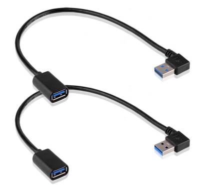 euroharry 2 x USB 3.0 Modell L Winkel Adapter 90° Grad adapter Elektro-Kabel von euroharry