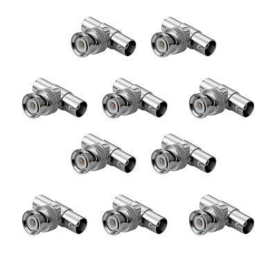 euroharry BNC-T-Stueck BNC-Stecker auf 2xBNC-Kupplung Y-Verteiler Stecker Adapter von euroharry