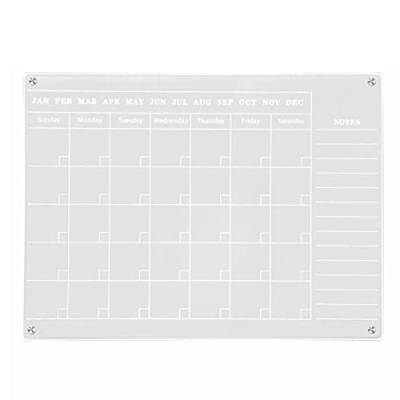 Magnetischer Whiteboard-Kalender, monatlicher wöchentlicher Whiteboard-Kalender, trocken abwischbarer Tafelkalender, klarer Acryl-Kalender für Kühlschrank von fanelod