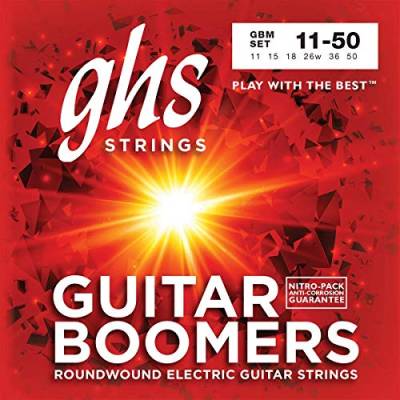 GHS Guitar Boomers - GBM - Electric Guitar String Set, Medium, .011-.050 von GHS Strings