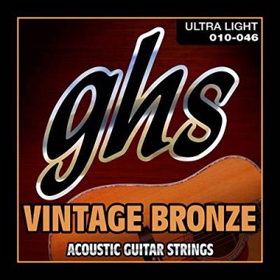 GHS Vintage Bronze - VN-UL - Acoustic Guitar String Set, Ultra Light, .010-.046 von ghs