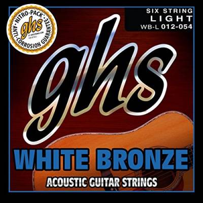 GHS White Bronze - WB-L - Acoustic/Electric Guitar String Set, Standard Light, .012-.054 von GHS H10 Ukulele
