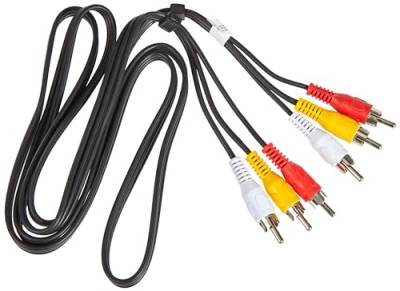 Goobay 50380 Composite Cinchkabel 1,5m / 3x Cinch-Stecker auf 3x Cinchstecker / RCA Kabel geschirmt / Subwoofer Kabel Blu Ray Verstärker HiFi / Cinch Kabel 1,5m / Schwarz von goobay