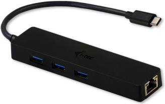 I-Tec USB C Slim 3-port HUB with Gigabit Ethernet adapter - Hub - 3 x SuperSpeed USB3.0 + 1 x 10/100/1000 - Desktop (C31GL3SLIM) von i-tec