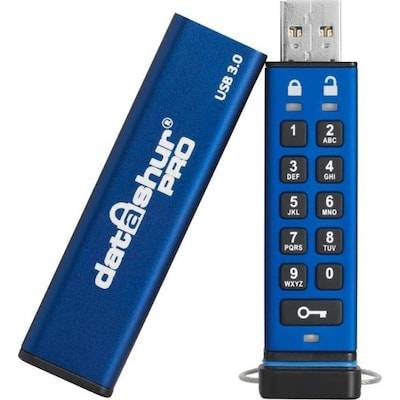 iStorage datAshur PRO USB3.0 Flash Drive 128 GB Stick mit PIN-Schutz Aluminium von iStorage