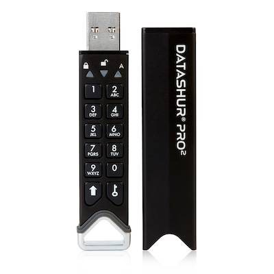 iStorage datAshur PRO2 32 GB USB3.2 Stick mit PIN-Schutz Aluminium von iStorage