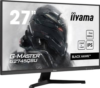 iiyama G-MASTER Black Hawk G2745QSU-B1 68,5cm 27" IPS LED Gaming Monitor WQHD 100 Hz HDMI DP USB3.2 1ms FreeSync schwarz von iiyama