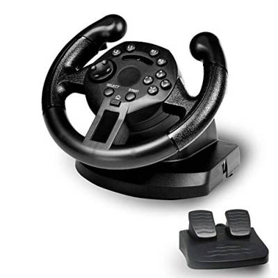 jayzee Game Lenkrad für Ps3 / Pc Lenkrad Vibration Joysticks Fernbedienung Imulated Driving Controller von jayzee