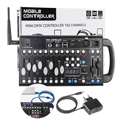 DMX Controllers Lighting, DJ Light Controller for Live House, DMX Controller 512 for Stage Light, 192 Kanäle DMX Lighting Controller for Family Party. von jindaaudio