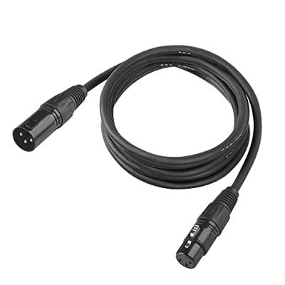 DMX Kabel 3m, 10ft XLR Kabel for Stage Light or Microphone, DMX Kabel 3 Polig With Male to Female Connector. von jindaaudio